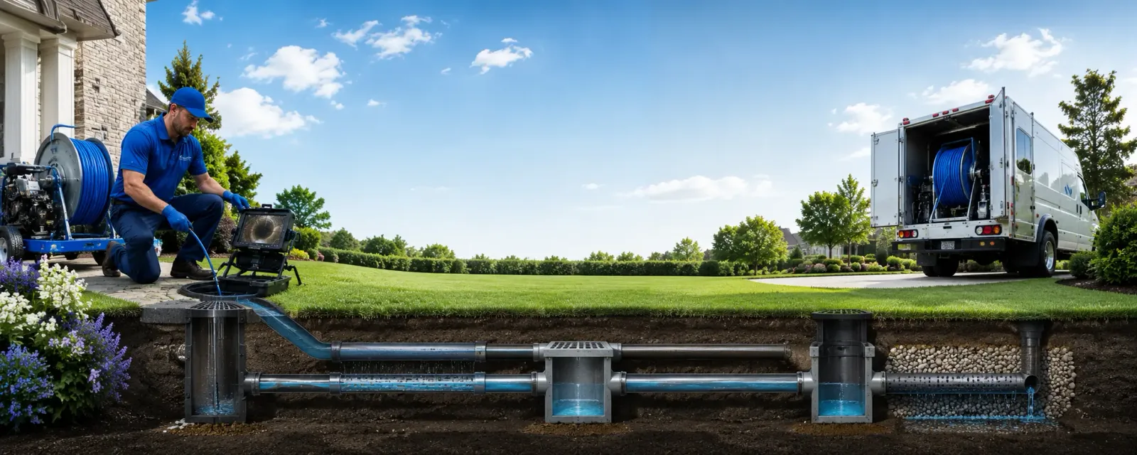 Outdoor drain cleaning information for Palatine, IL
